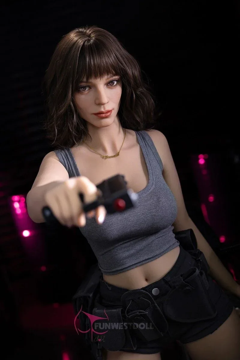 159cm (5ft2') F-Cup TPE Sex Doll – Cosplay Gun Girl Fantasy Doll for Gamers - Eve view 7
