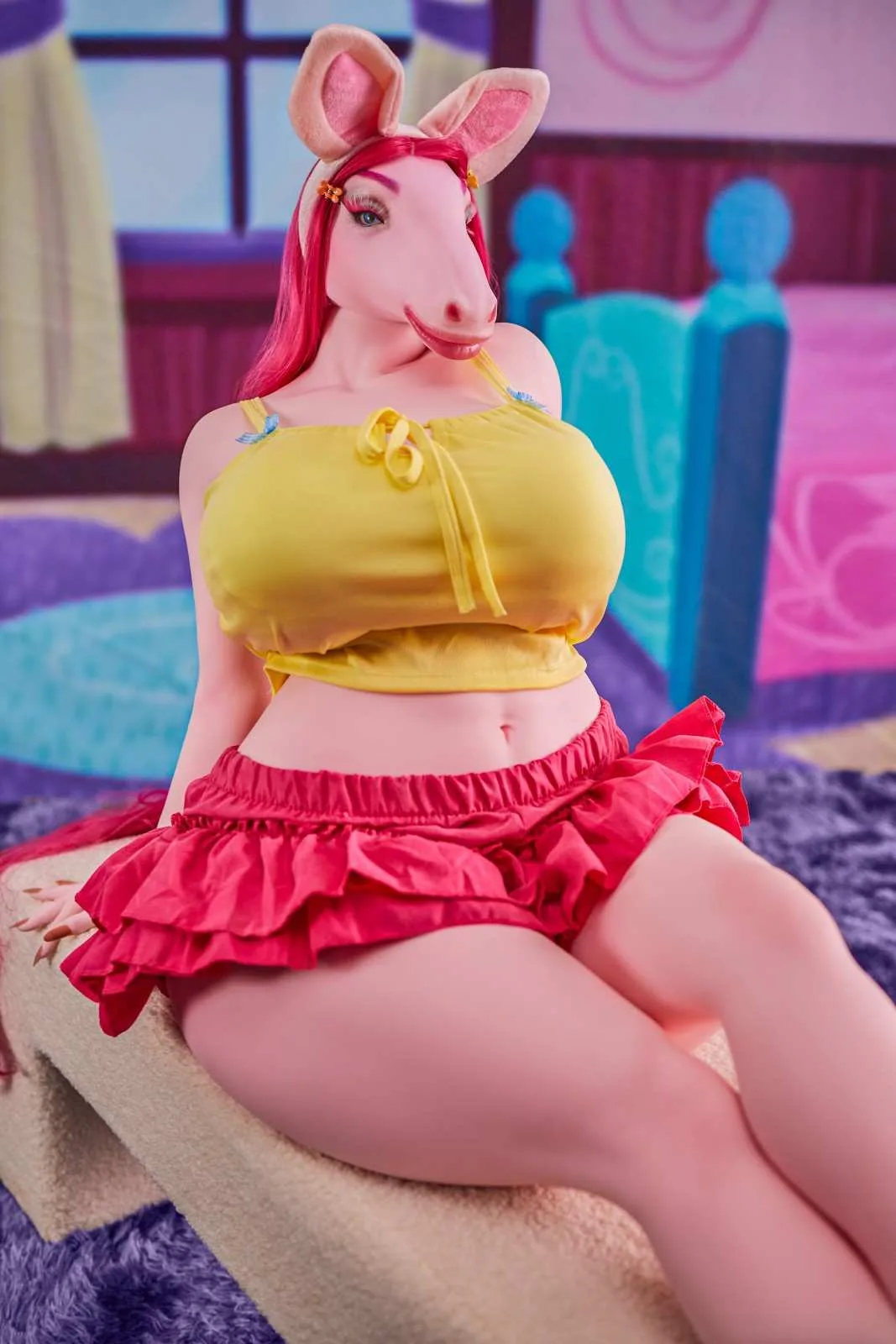 141cm (4ft7") Mermaid Pony Hybrid Sex Doll - E-Cup - Monie view 7