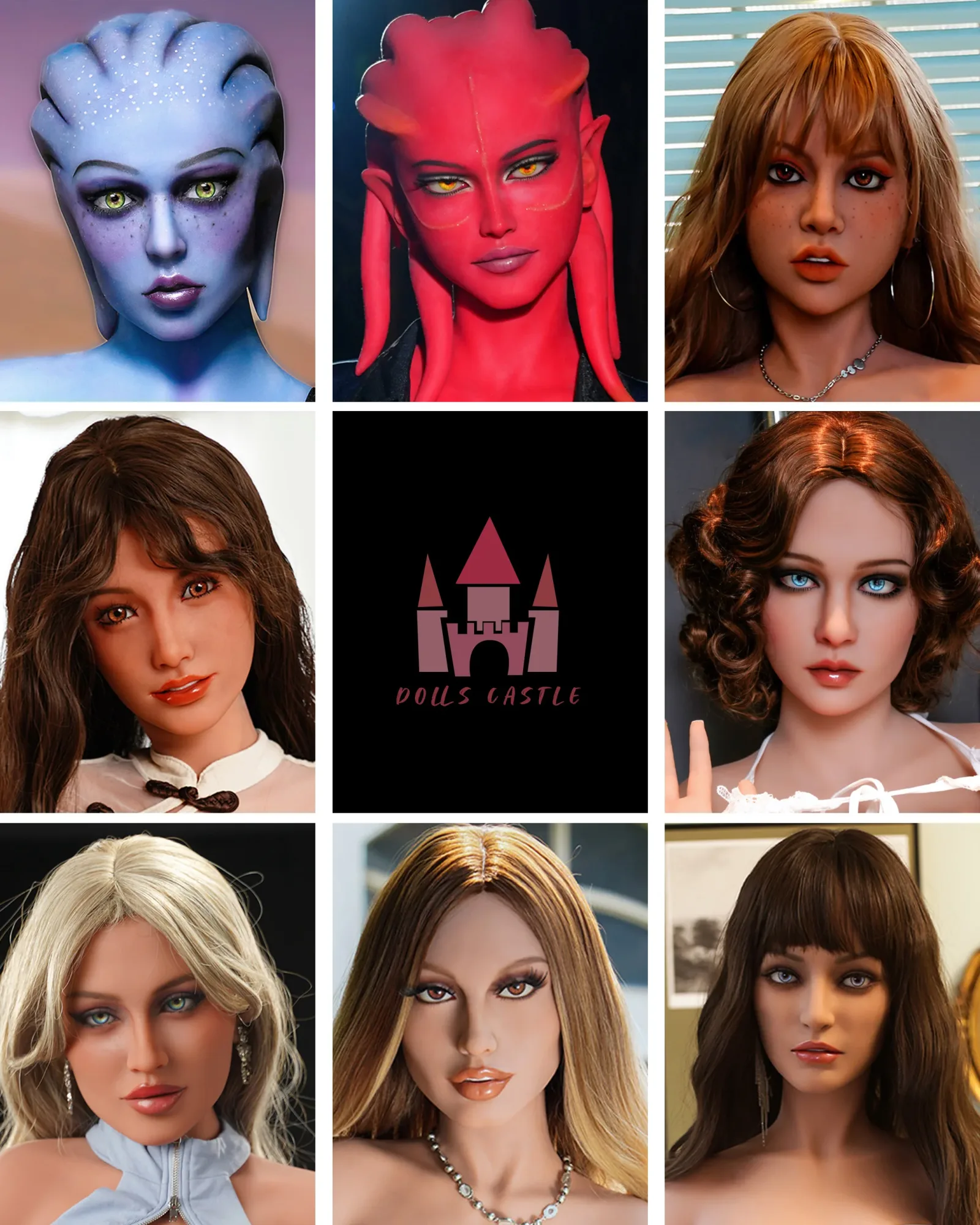 Dolls Castle TPE Heads view 1