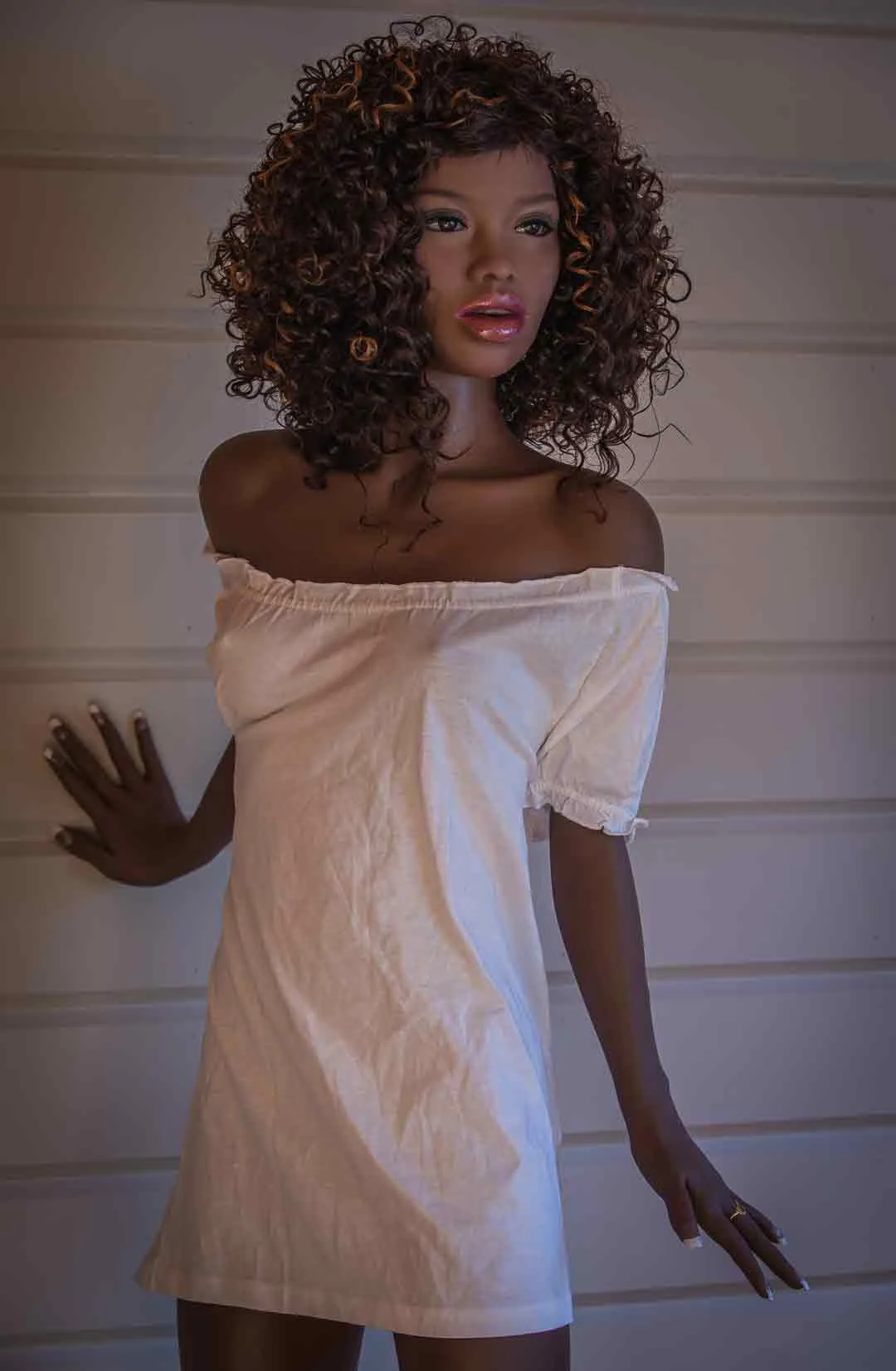 168cm (5ft6') A-Cup Ebony Exclusive Nava African-American Sex Doll WM Dolls - Head#64 view 4