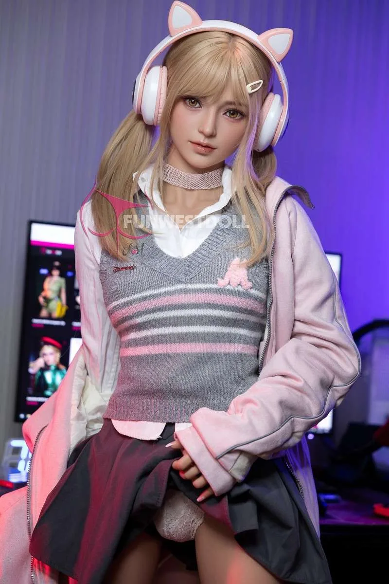 159cm (5ft2") Blonde Gamer S-TPE Sex Doll – Exquisite Asian - A-Cup - In Stock | US Only view 3