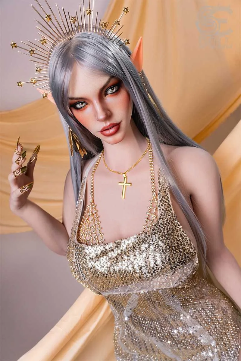 167cm (5ft5") Exotic Platinum Elf Full Silicone Sex Doll - E-Cup - SE#154SO - Evadora A. view 6