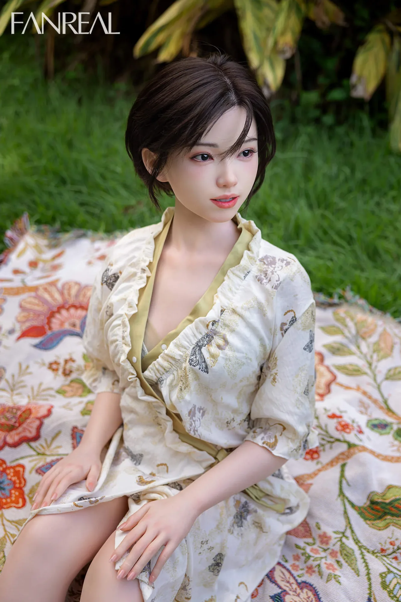 153cm (5ft0") Elegant & Beauty Short Hair Silicone Sex Doll with ROS Head - B-Cup - Molly view 4