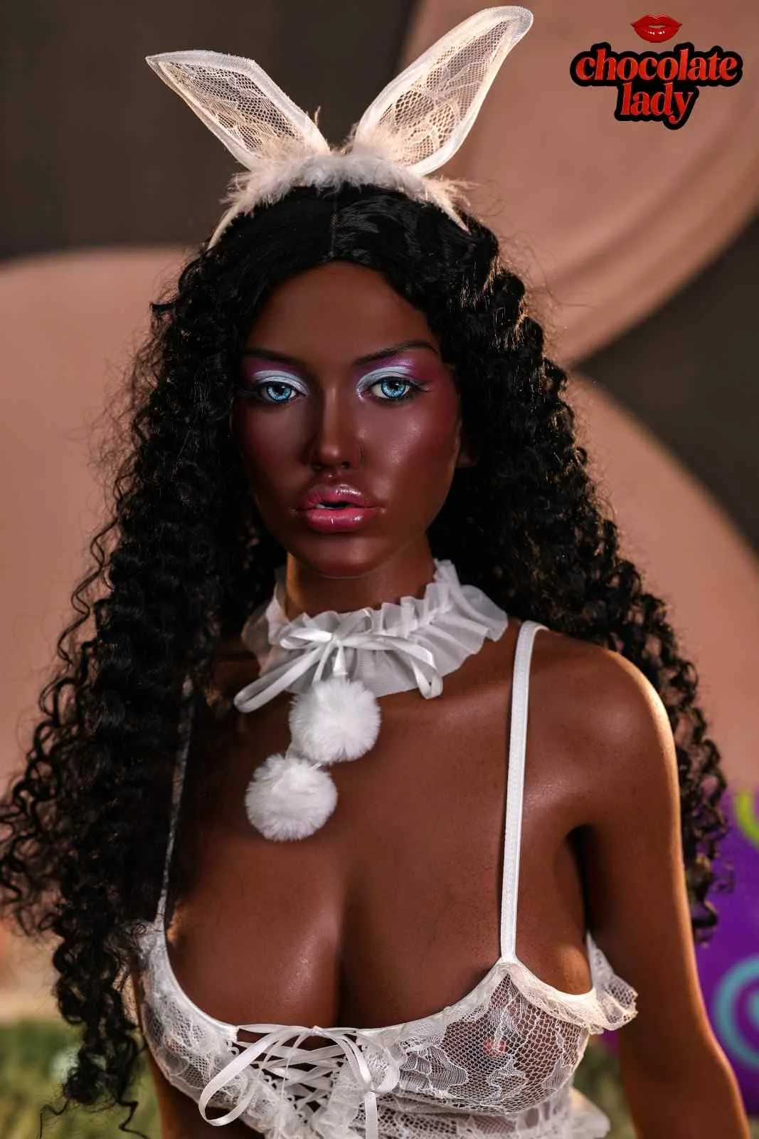 159cm (5ft2") Ebony Silicone Sex Doll - B-Cup – Amy view 3