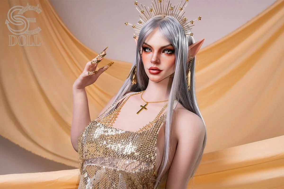 167cm (5ft5") Exotic Platinum Elf Full Silicone Sex Doll - E-Cup - SE#154SO - Evadora A. view 7