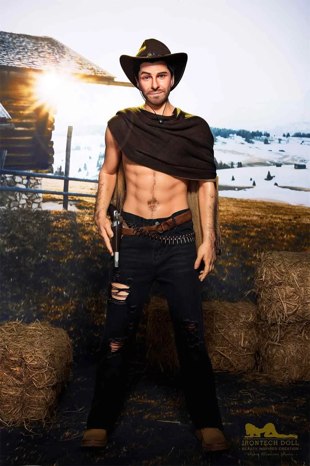 170cm (5ft5') Sensual Cowboy Realistic Silicone Male Sex Doll - Allen view 1