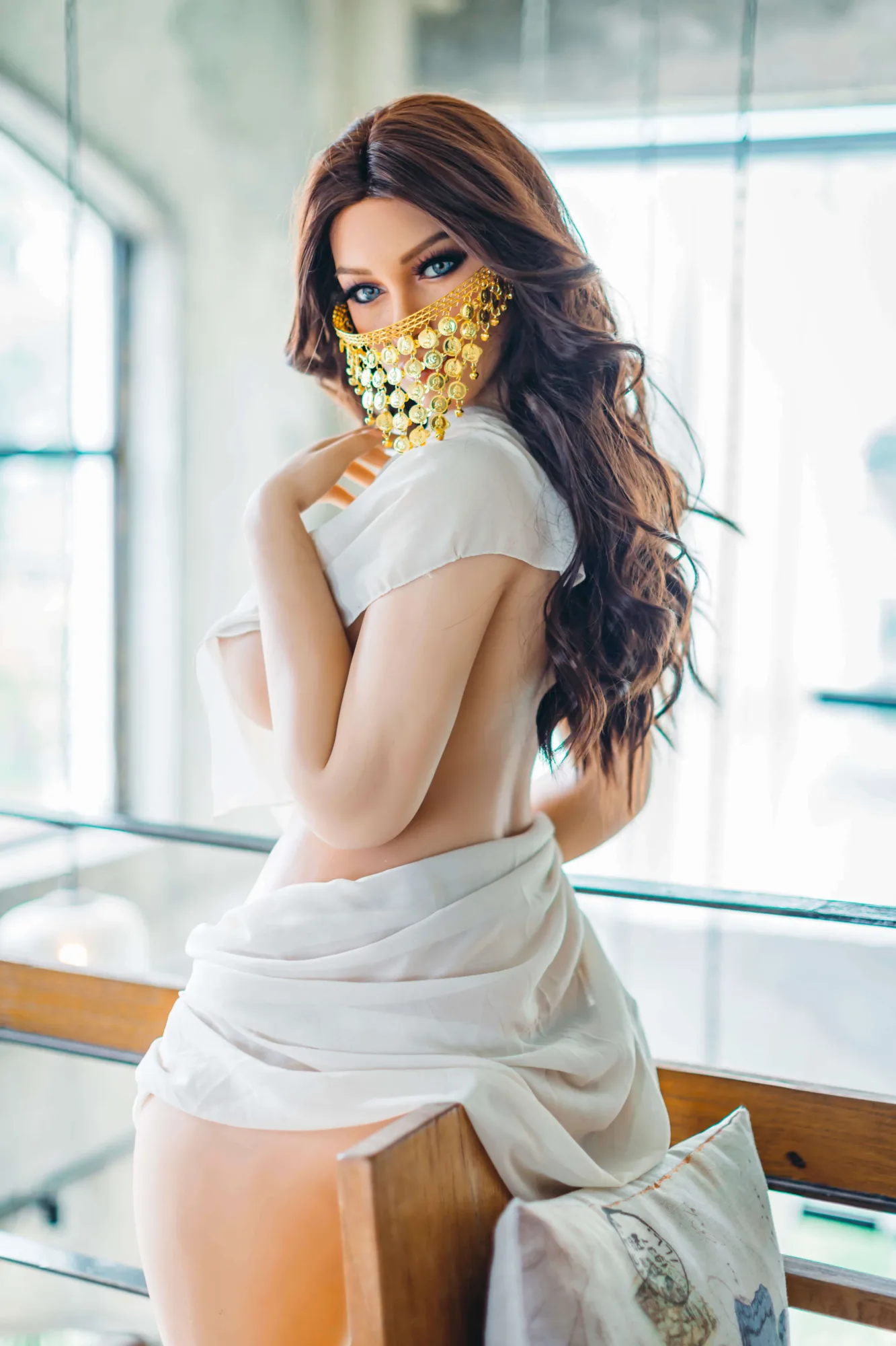 165cm (5ft5") Elegant Brunette Silicone Sex Doll - G-Cup - Adele - In Stock | US Only view 1