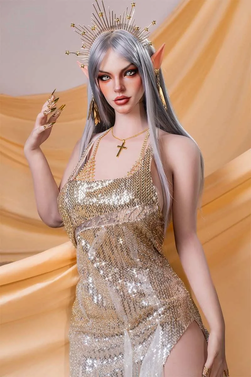167cm (5ft5") Exotic Platinum Elf Full Silicone Sex Doll - E-Cup - SE#154SO - Evadora A. view 5