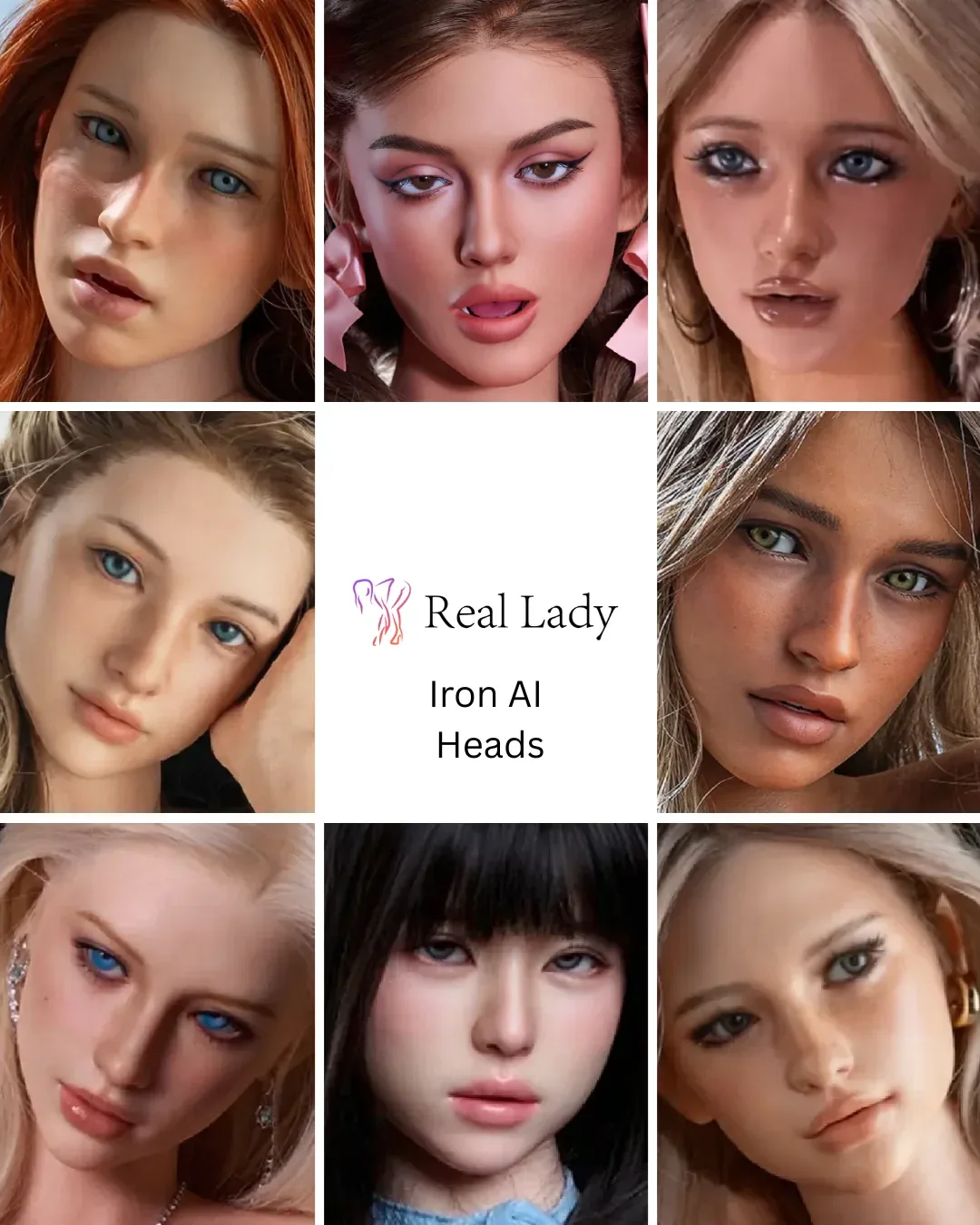 Real Lady Iron AI ROS Heads view 1