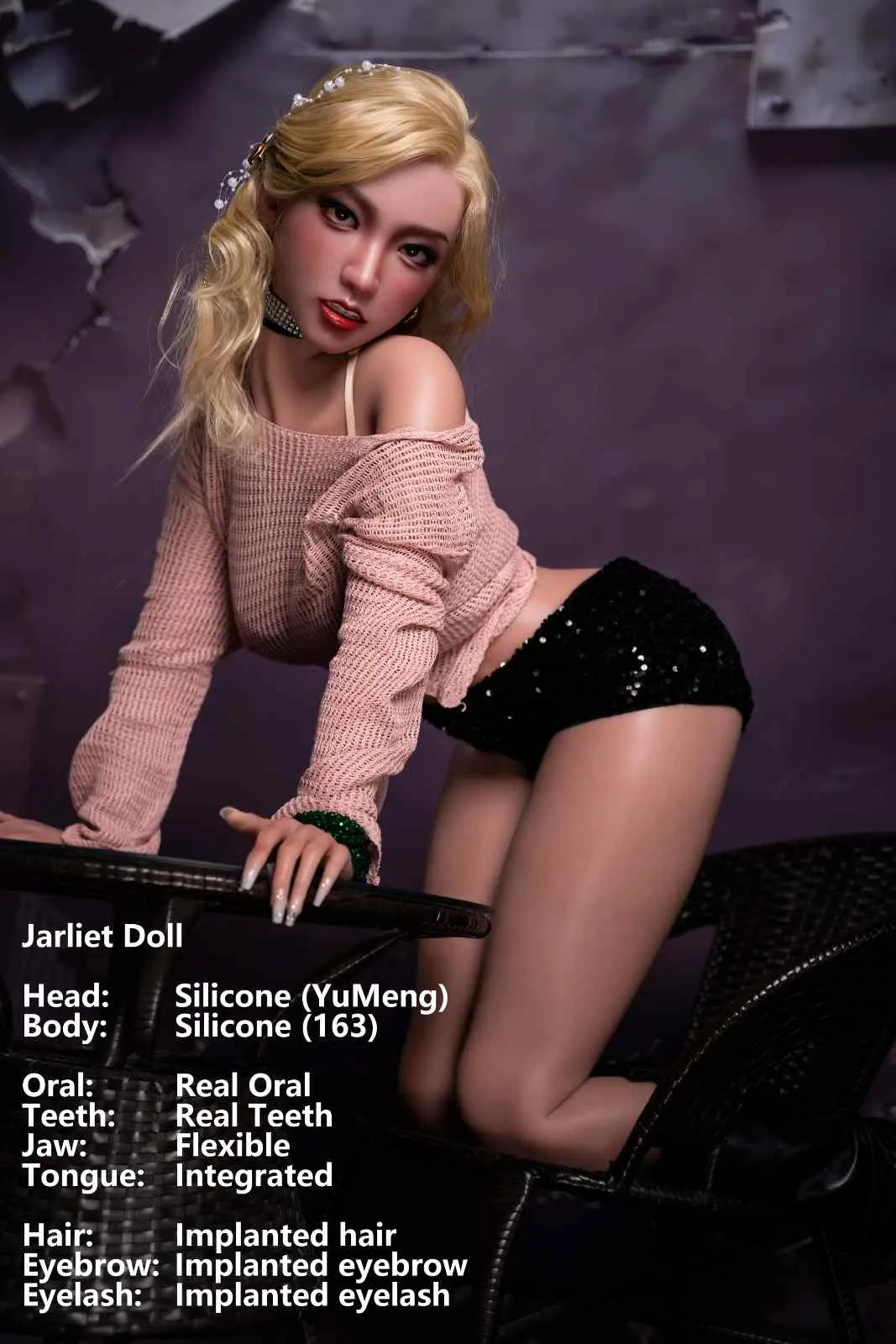 163cm (5ft3") ROS Blonde Curvy Silicone Sex Doll - YuMeng view 7