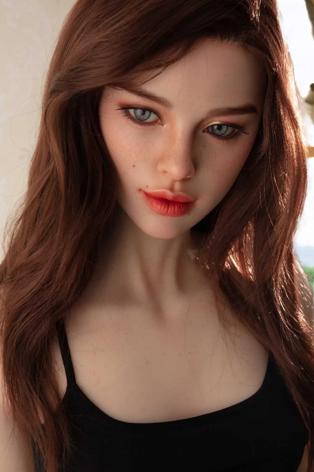 171cm (5ft7") Fiery Red Head Big Lips Sexydoll - A-Cup - Hedy view 3