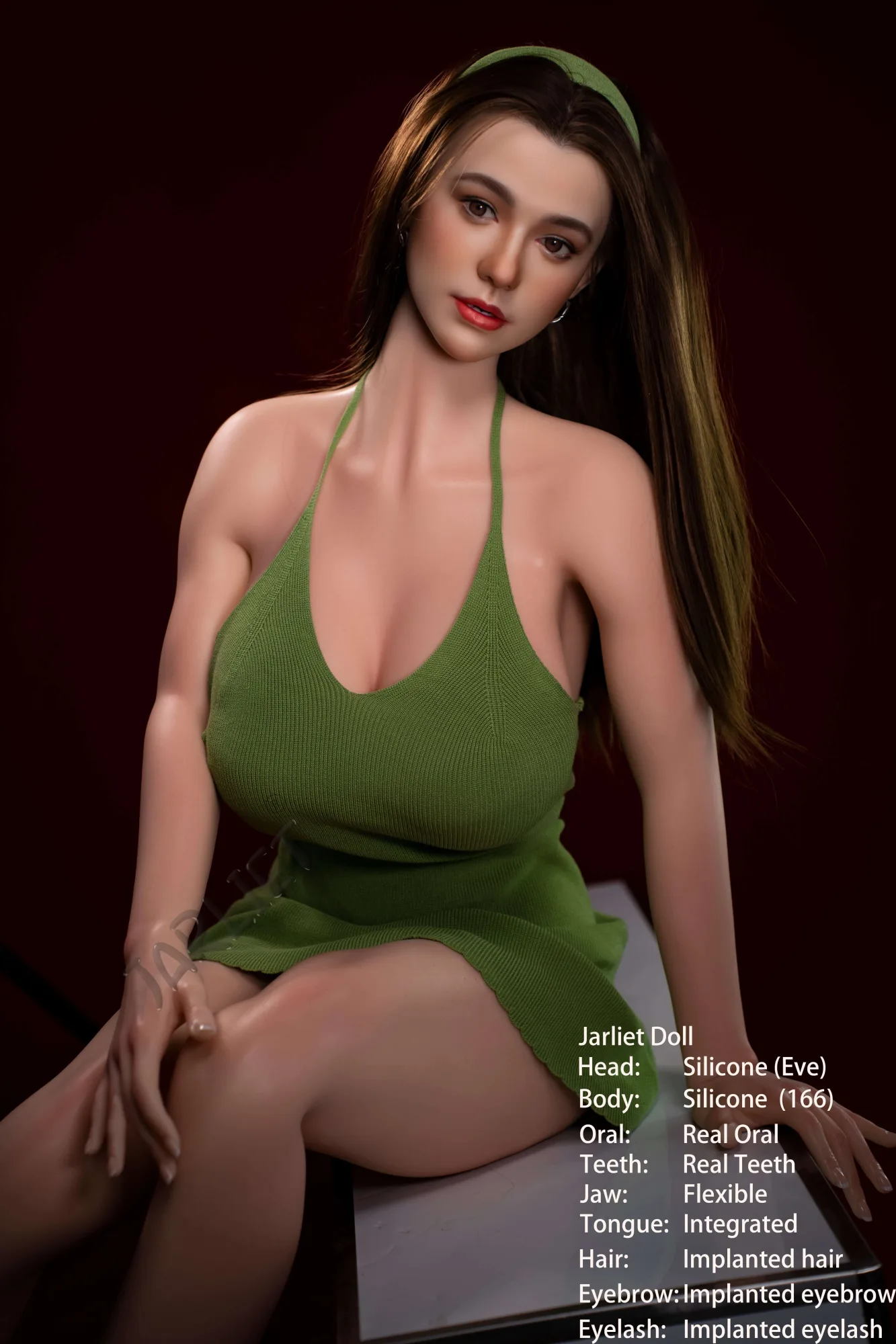 166cm (5ft5") Curvy Full Silicone with ROS Head Sex Doll - Eve view 3