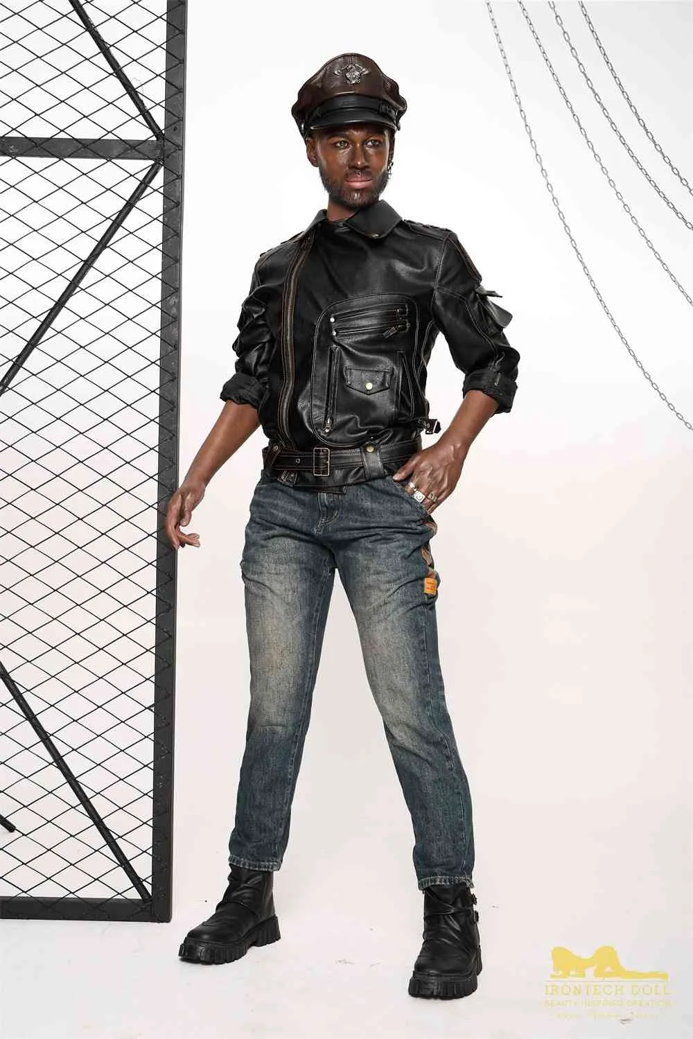 176cm (5ft7') Life Size Ebony Silicone Male Sex Doll - Bill view 7