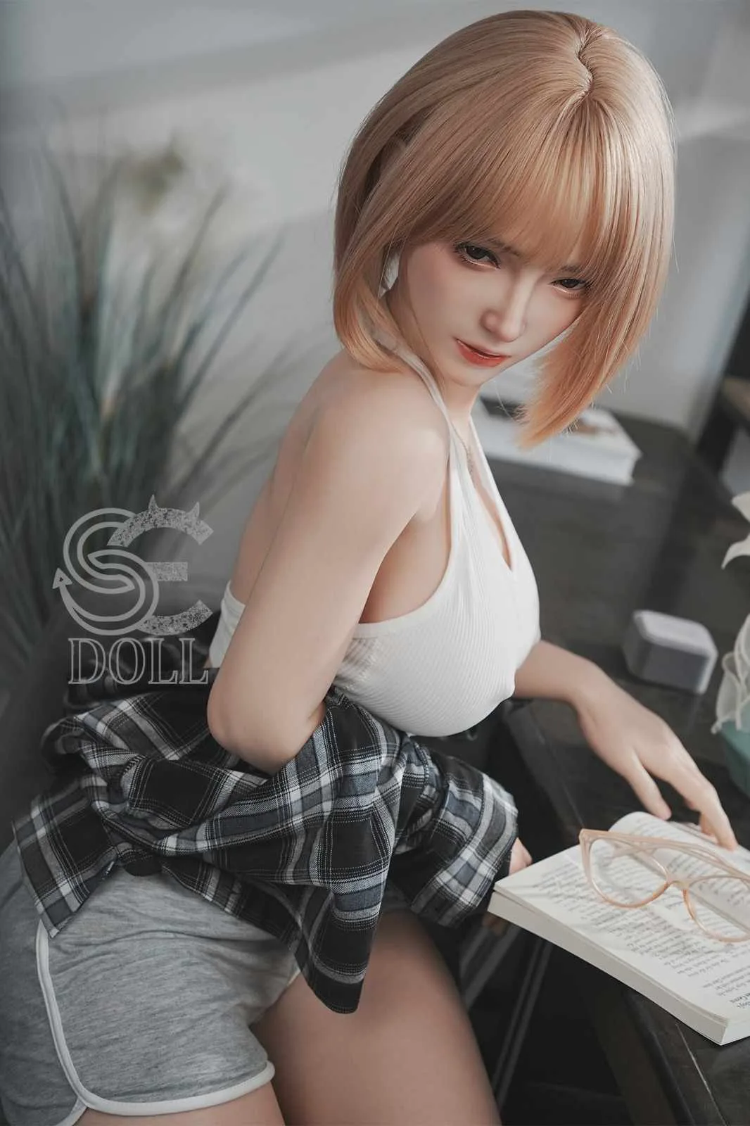161cm (5ft3') E-Cup Asian Blonde 2B Silicone Sex Doll - SE#130SC - Golden view 8